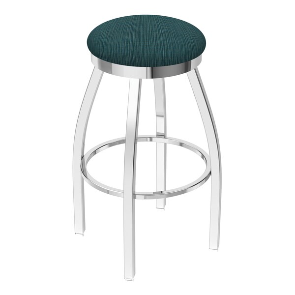 25" Swivel Counter Stool, Chrome Finish, Graph Tidal Seat